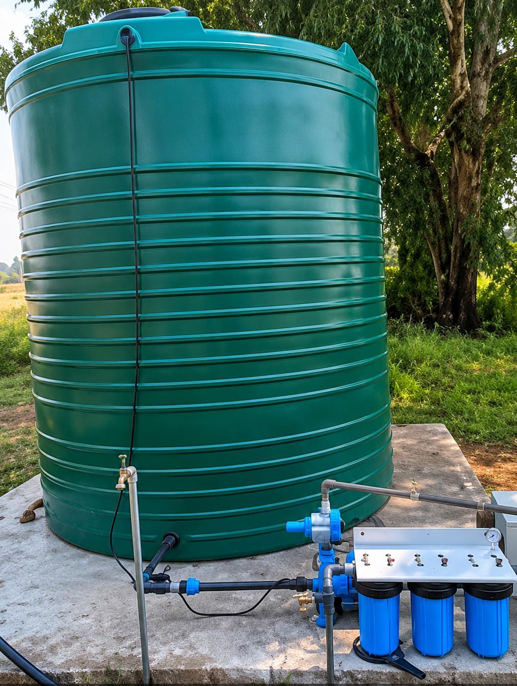 Large water storage tank